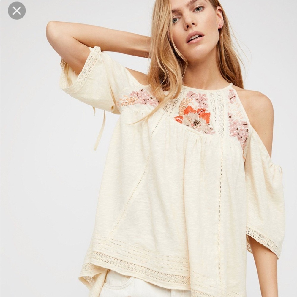 Free People fast time cold shoulder top